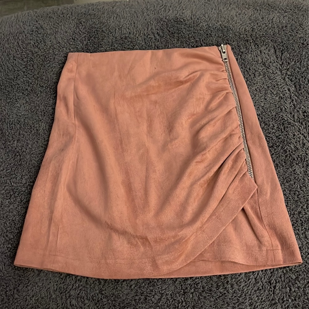 suede mini skirt